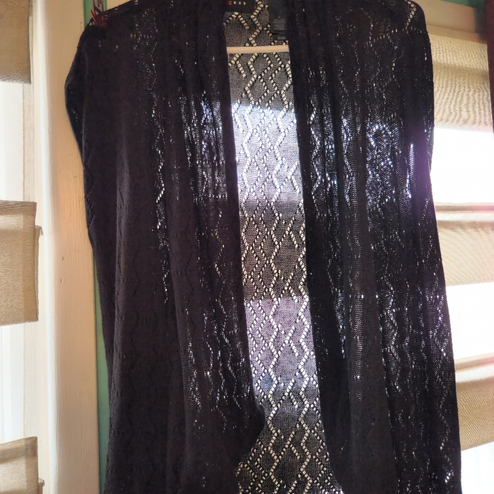 Axcess, black sweater vest, size M